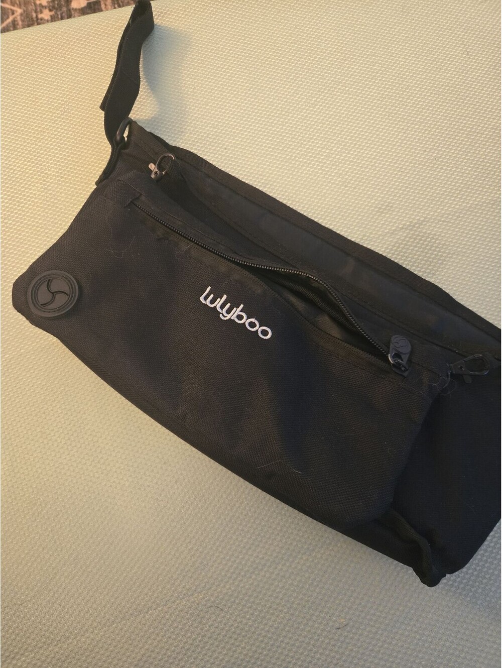 Lulyboo Universal Stroller Organizer Bag Black Canvas